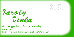 karoly dinka business card