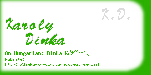 karoly dinka business card